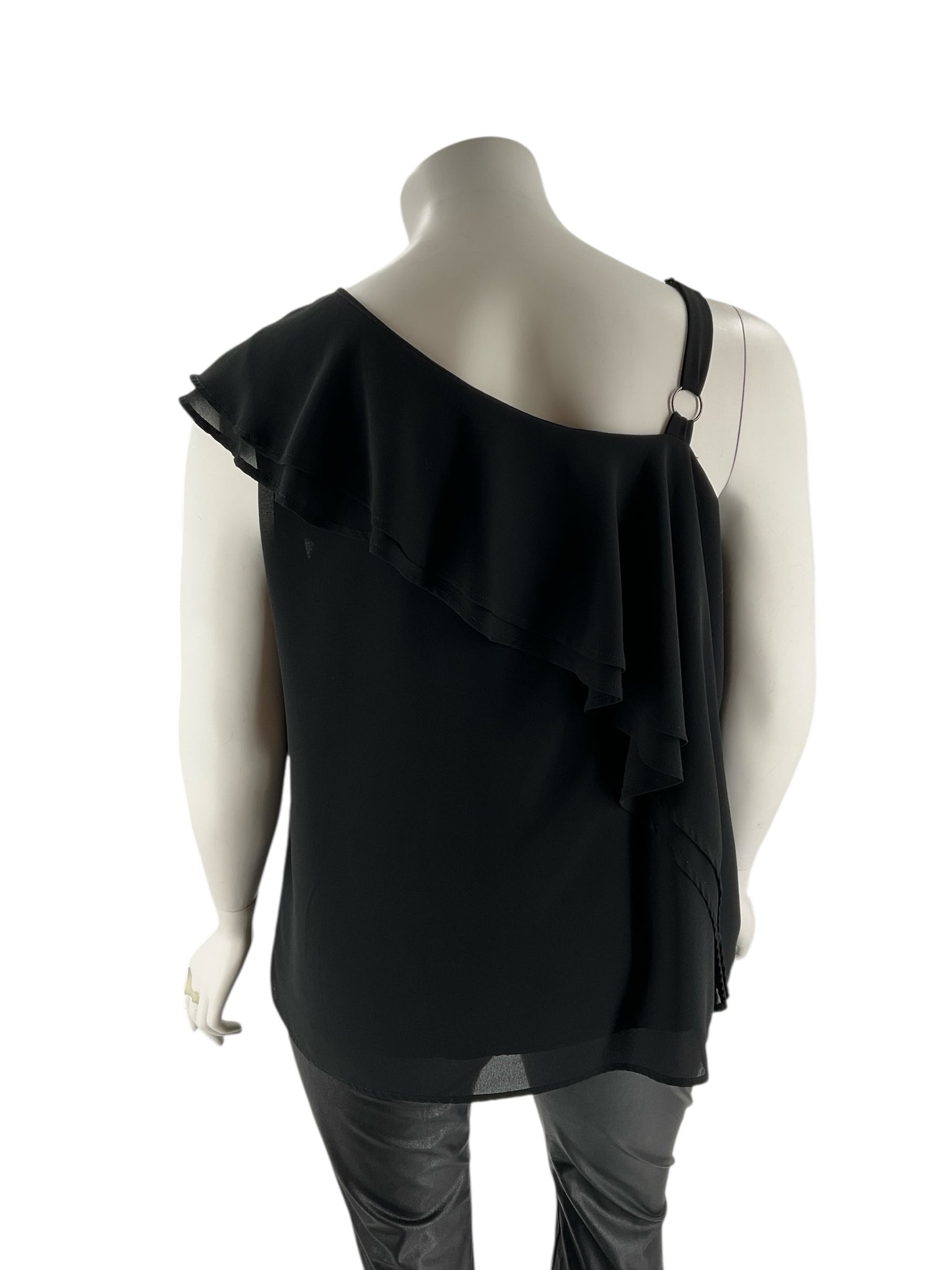 Papermoon Black Solid Pre-Owned Ladies Casual Top -  Size 2X