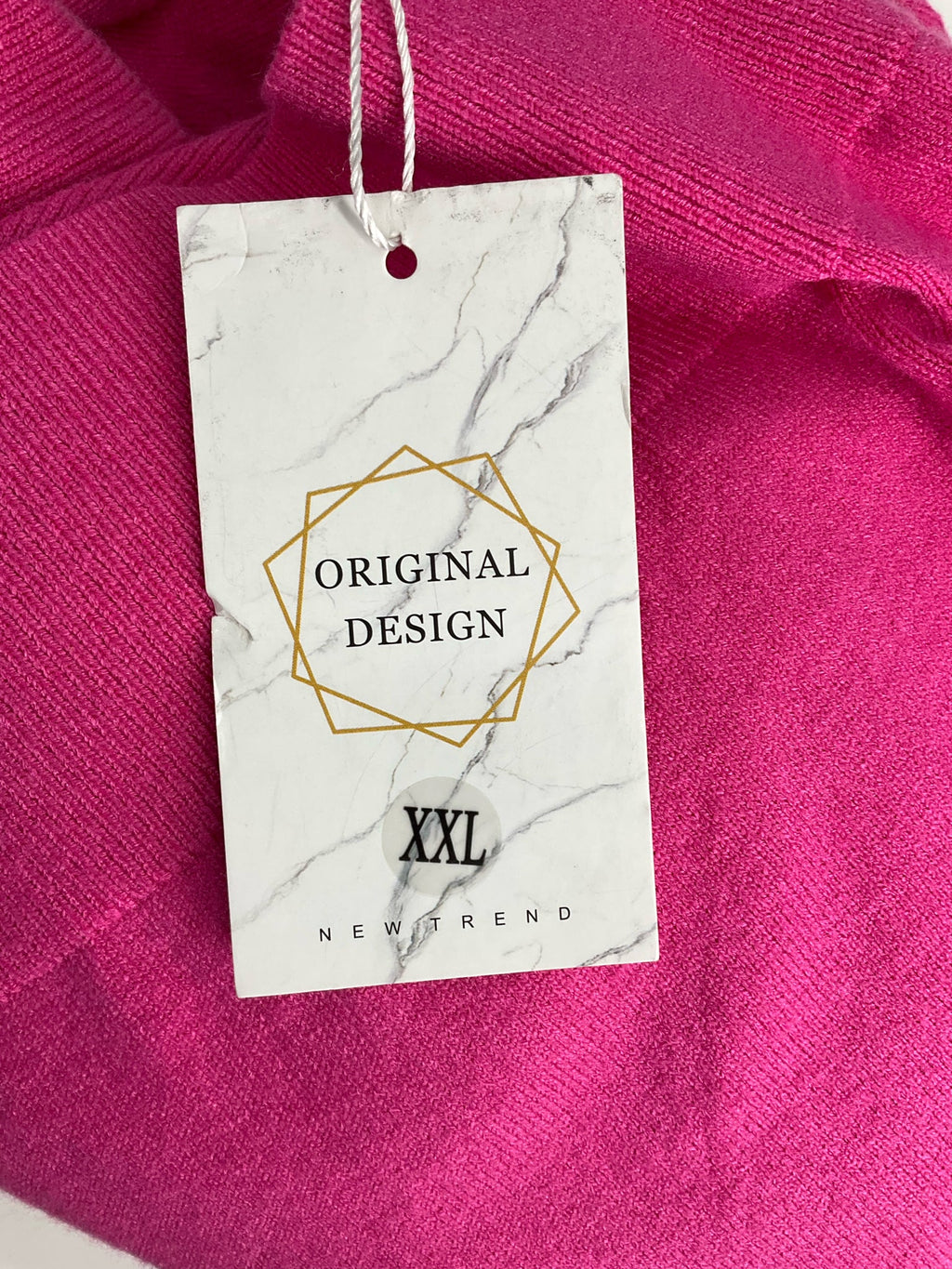 Original Design Pink Solid Pre-Owned Ladies Casual Top -  Size XXL