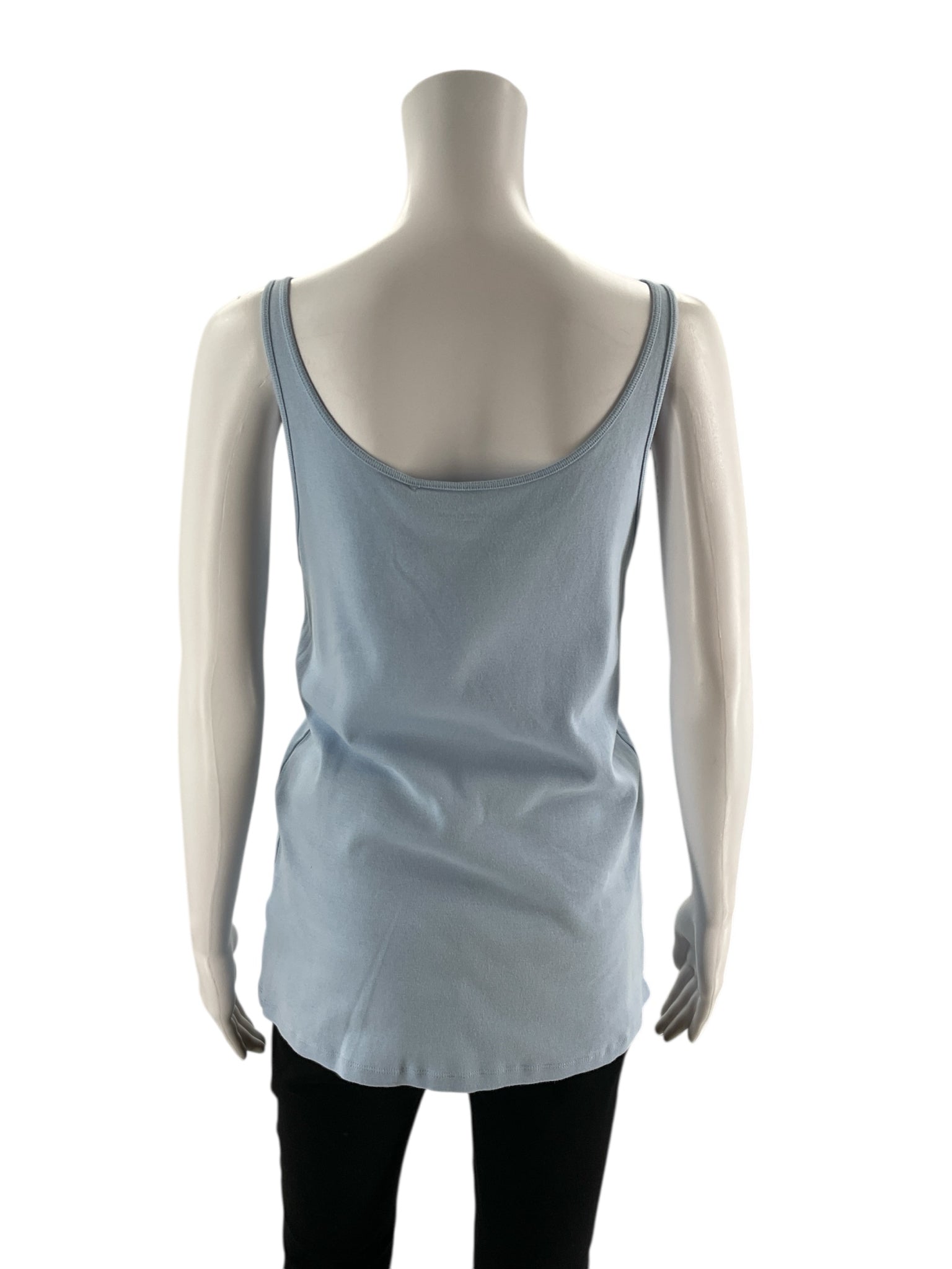 Eileen Fisher - Baby Blue Solid Pre-Owned Ladies Casual Top - Size Large