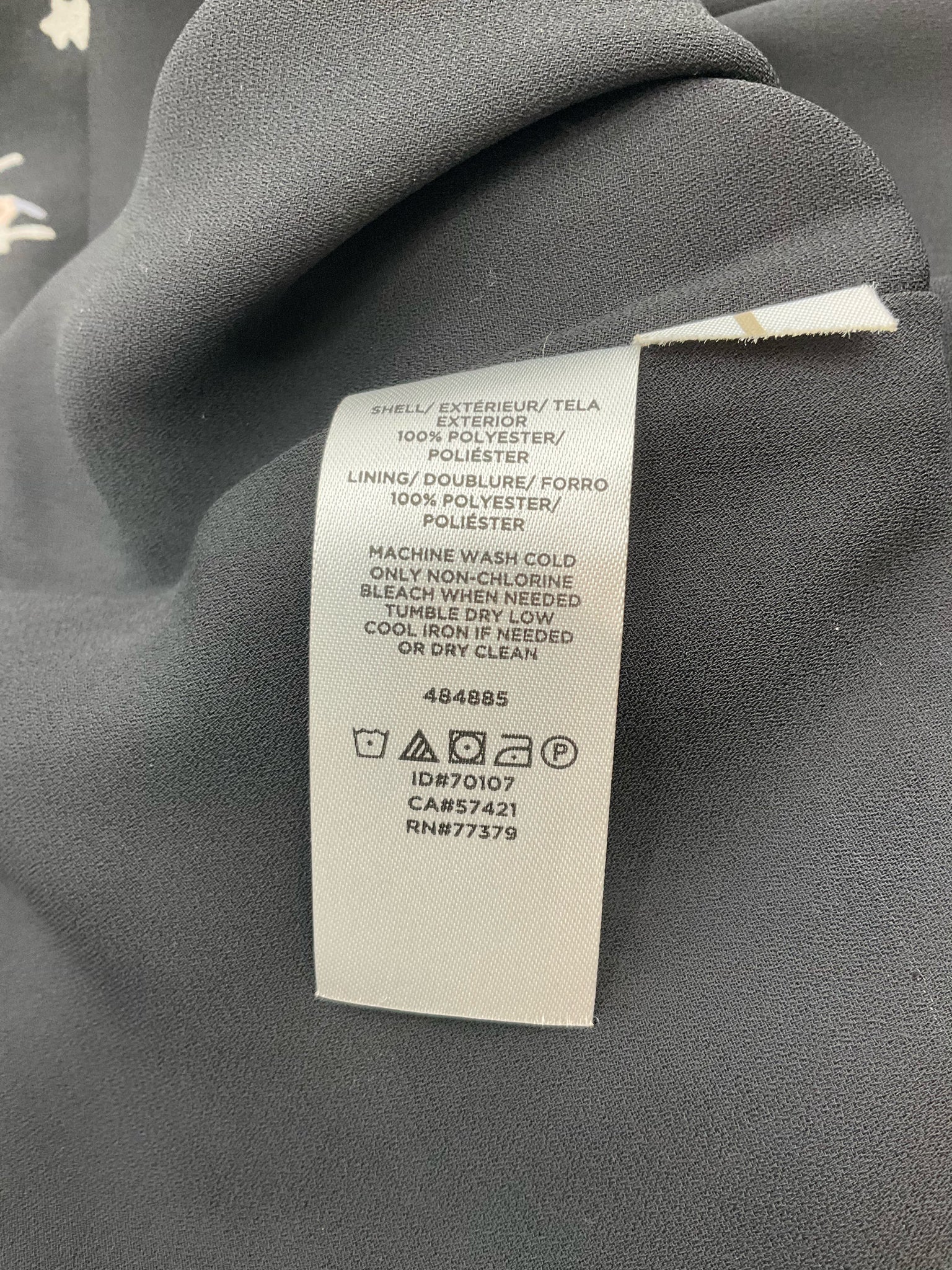 Loft Black/Pink/Gray Floral Pre-Owned Ladies Dress - Size 8 Petite