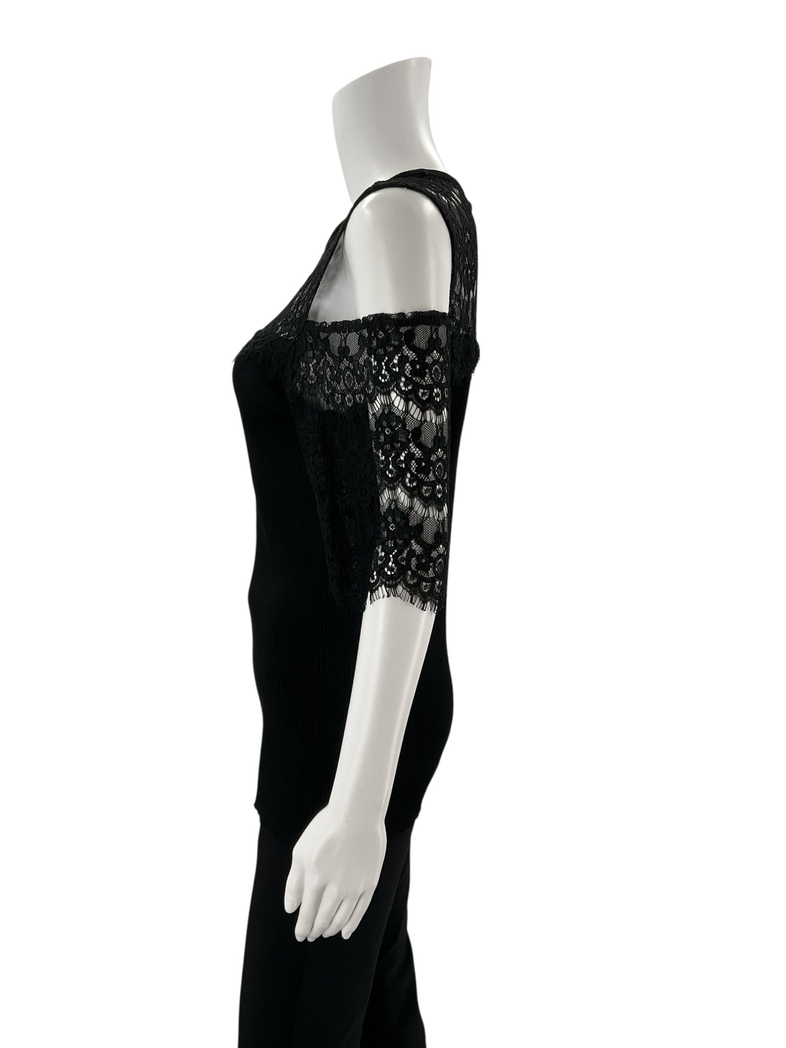 INC Black Lace Pre-Owned Ladies Top - Size Large