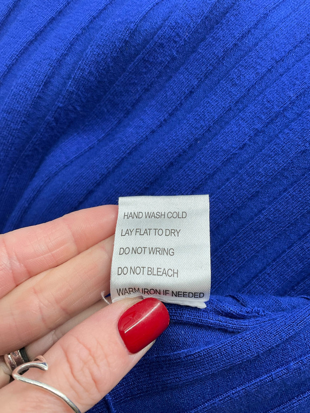 Belldini - Blue Rhinestone Pre-Owned Ladies Casual Top - Size XL