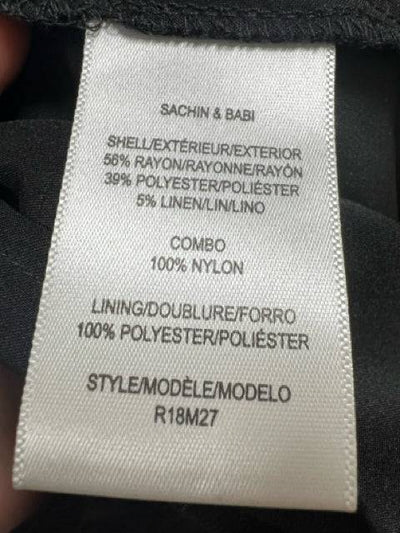 SB Black Solid Beaded Pre-Owned Ladies New with Tags Dress - Size 8