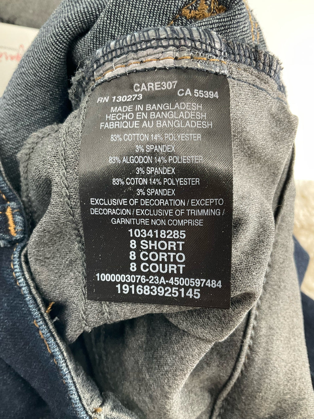 Lee - Dark Blue Solid Pre-Owned Ladies Jeans-Size 8 Short