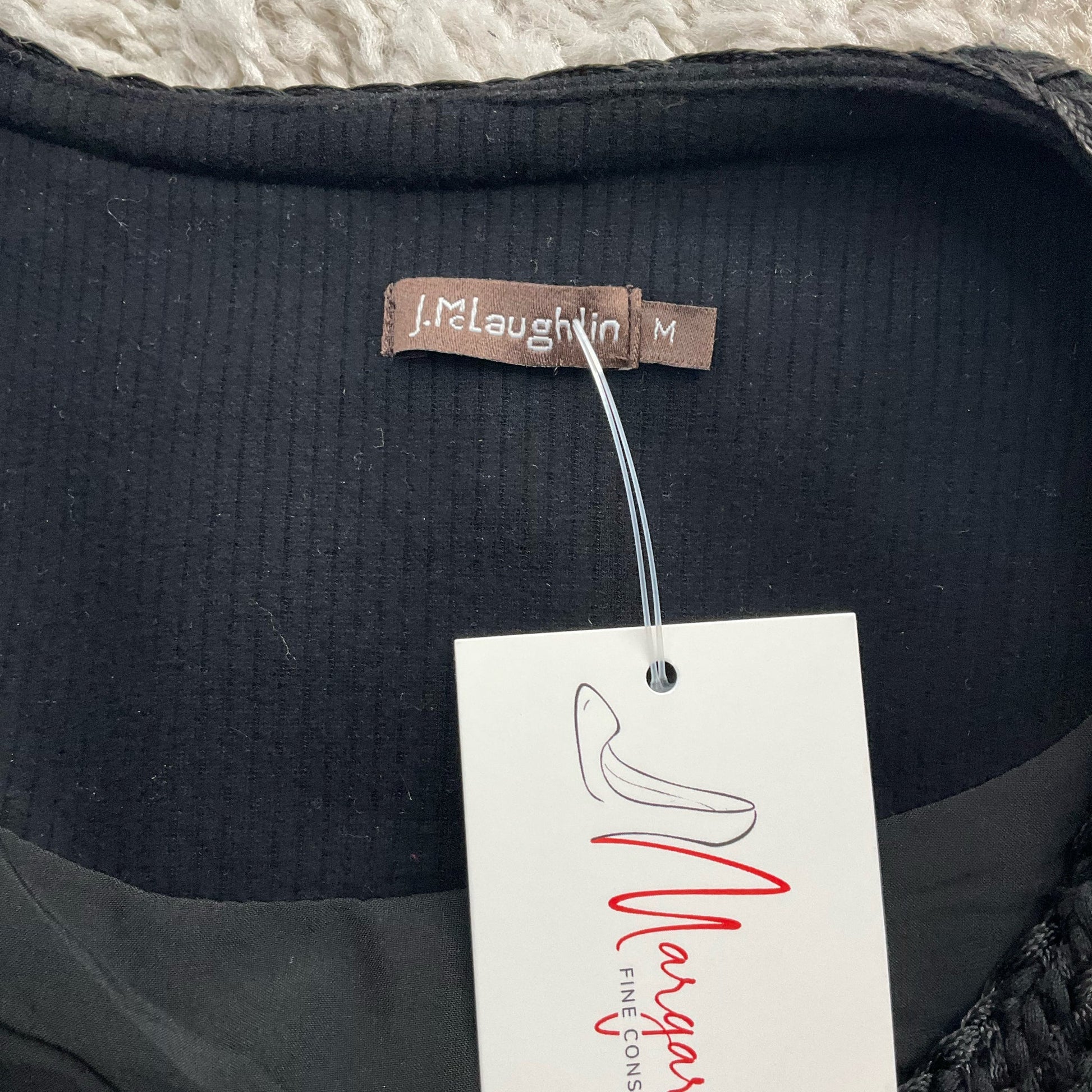 J mclaughlin Black Solid Pre-Owned Ladies Jacket - Size Medium
