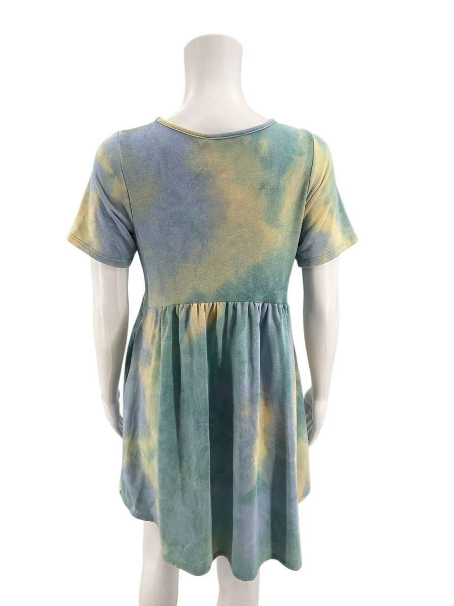 Rae Mode Blue Tie Dye Pre-Owned Ladies Dress - Size Small