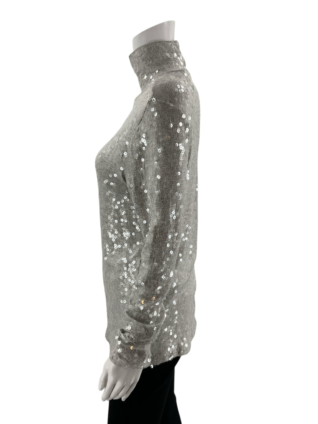 Adiva - Gray Sequins Pre-Owned Ladies Casual Top - Size Medium