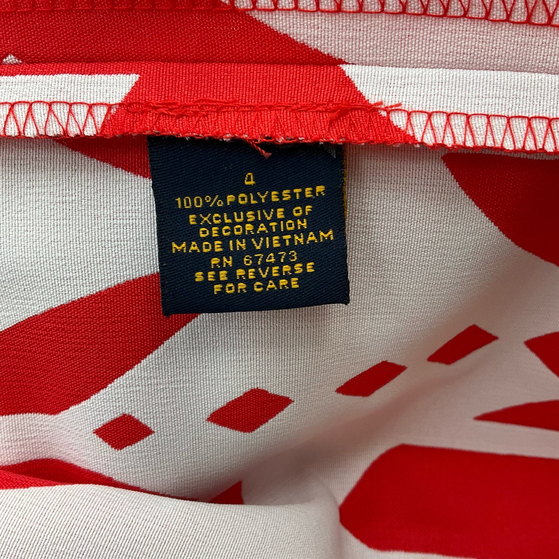 Just Taylor Red/White Print Pre-Owned Ladies Dress - Size 4 - Margaret’s Fine Consignment