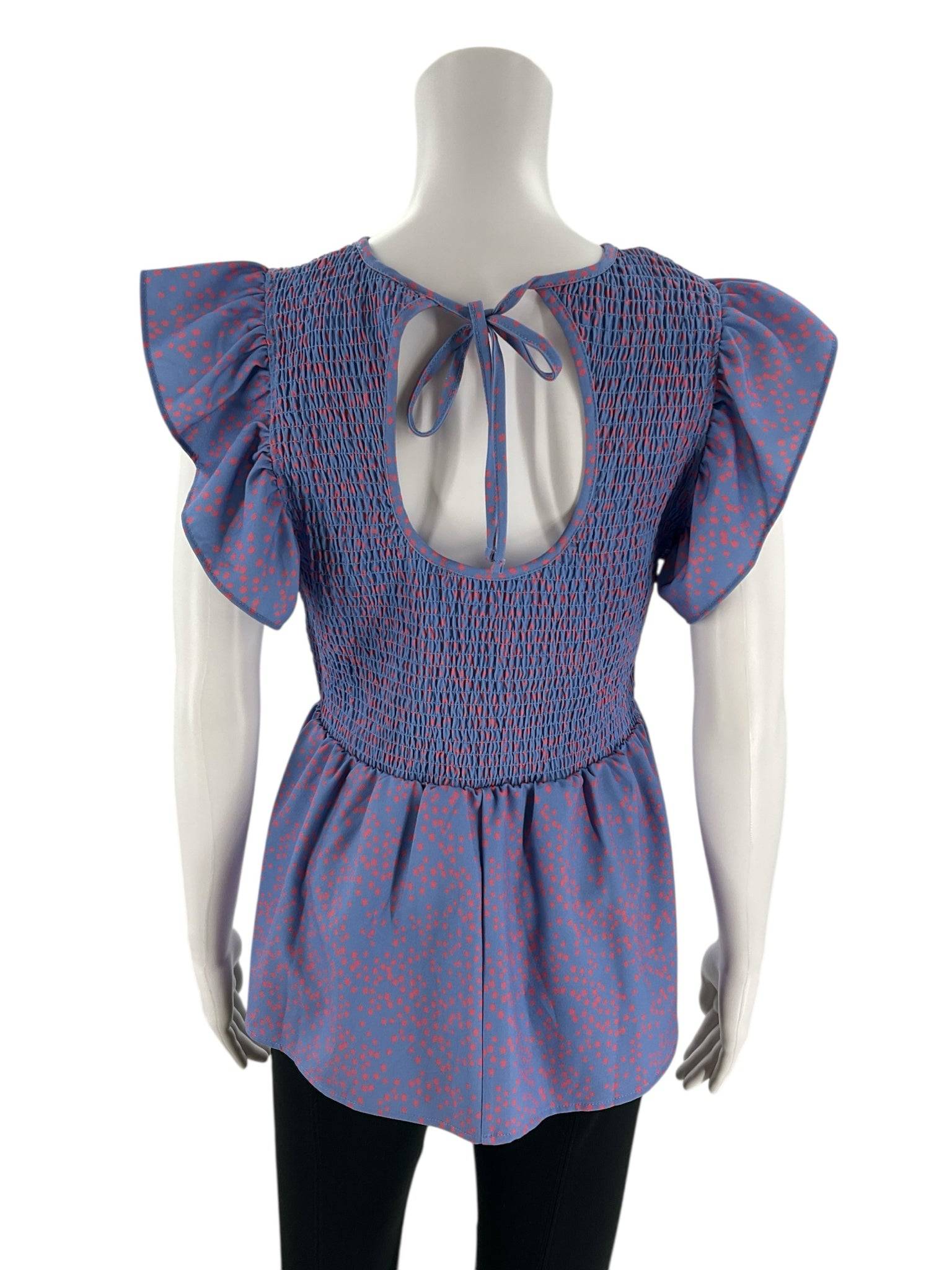 Michelle Mcdowell Purple/Pink Print Pre-Owned Ladies New with Tags Top - Size Medium - Margaret’s Fine Consignment