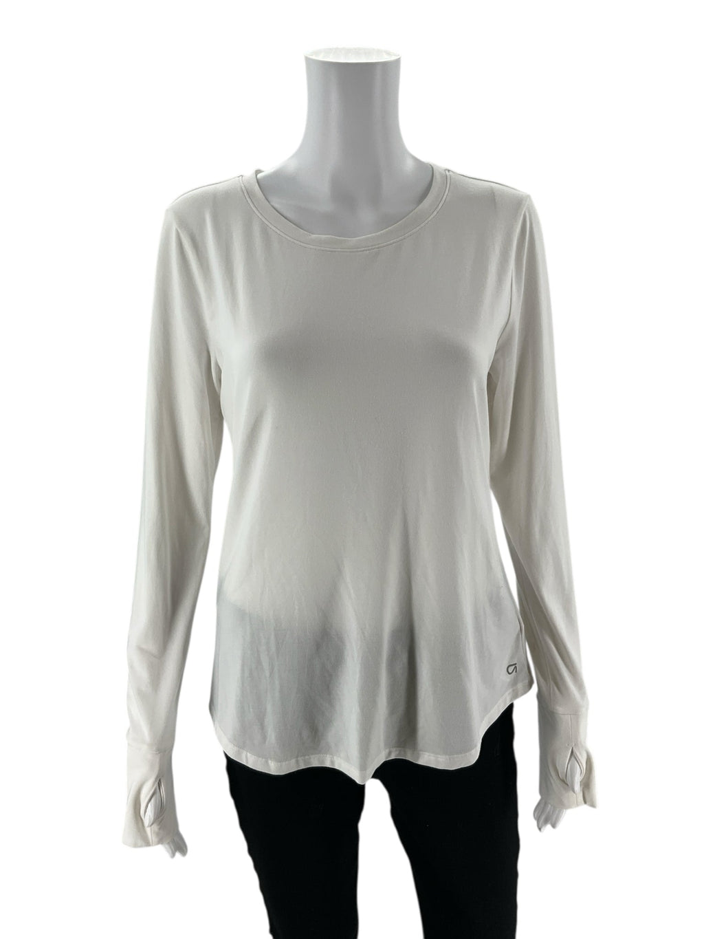 Gap fit - White Solid Pre-Owned Ladies Casual Top -  Size M