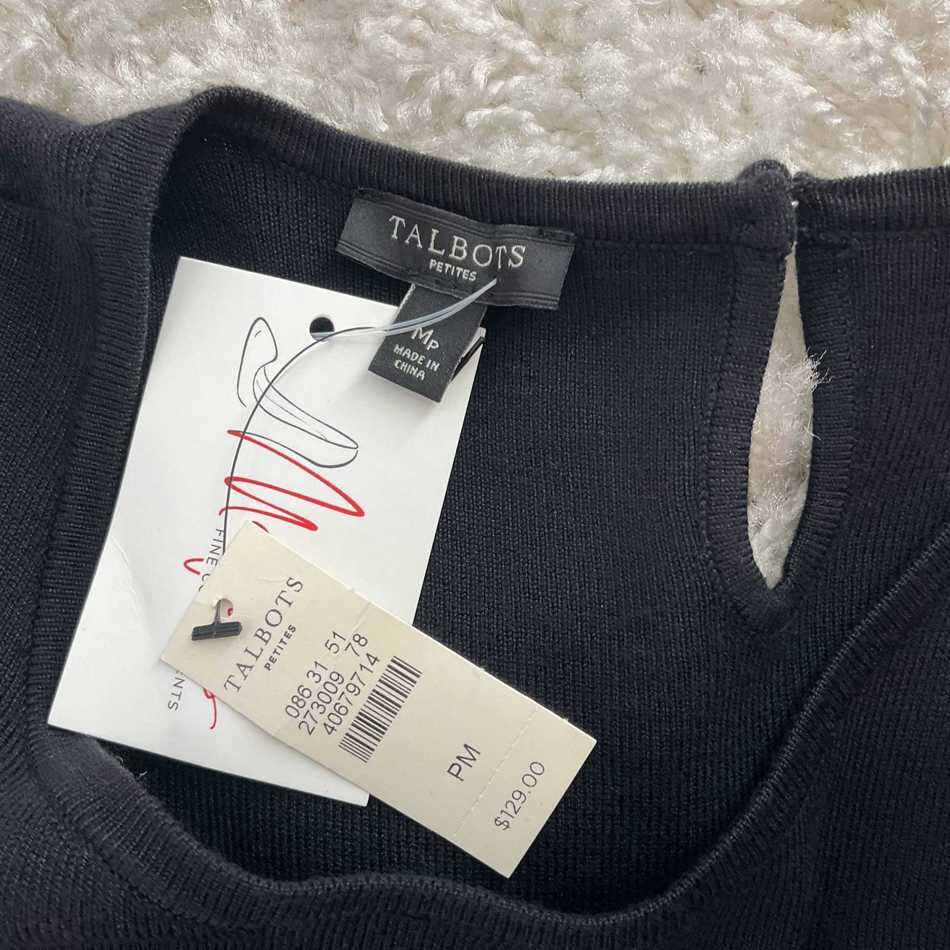 Talbots Black Solid Pre-Owned Ladies New with Tags Dress - Size Medium Petite - Margaret’s Fine Consignment