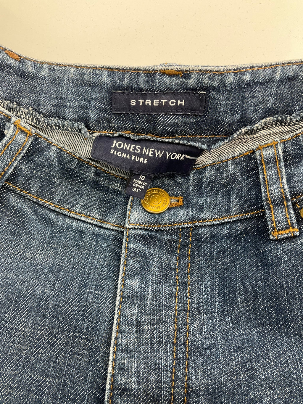 Jones New York - Blue Solid Pre-Owned Ladies Jeans - Size 10