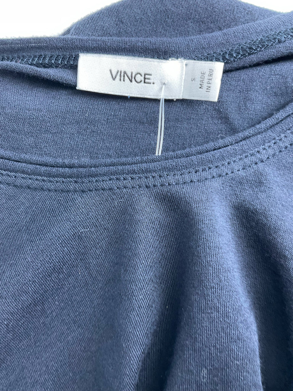 Vince - Navy Solid Pre-Owned Ladies Casual Top - Size Small