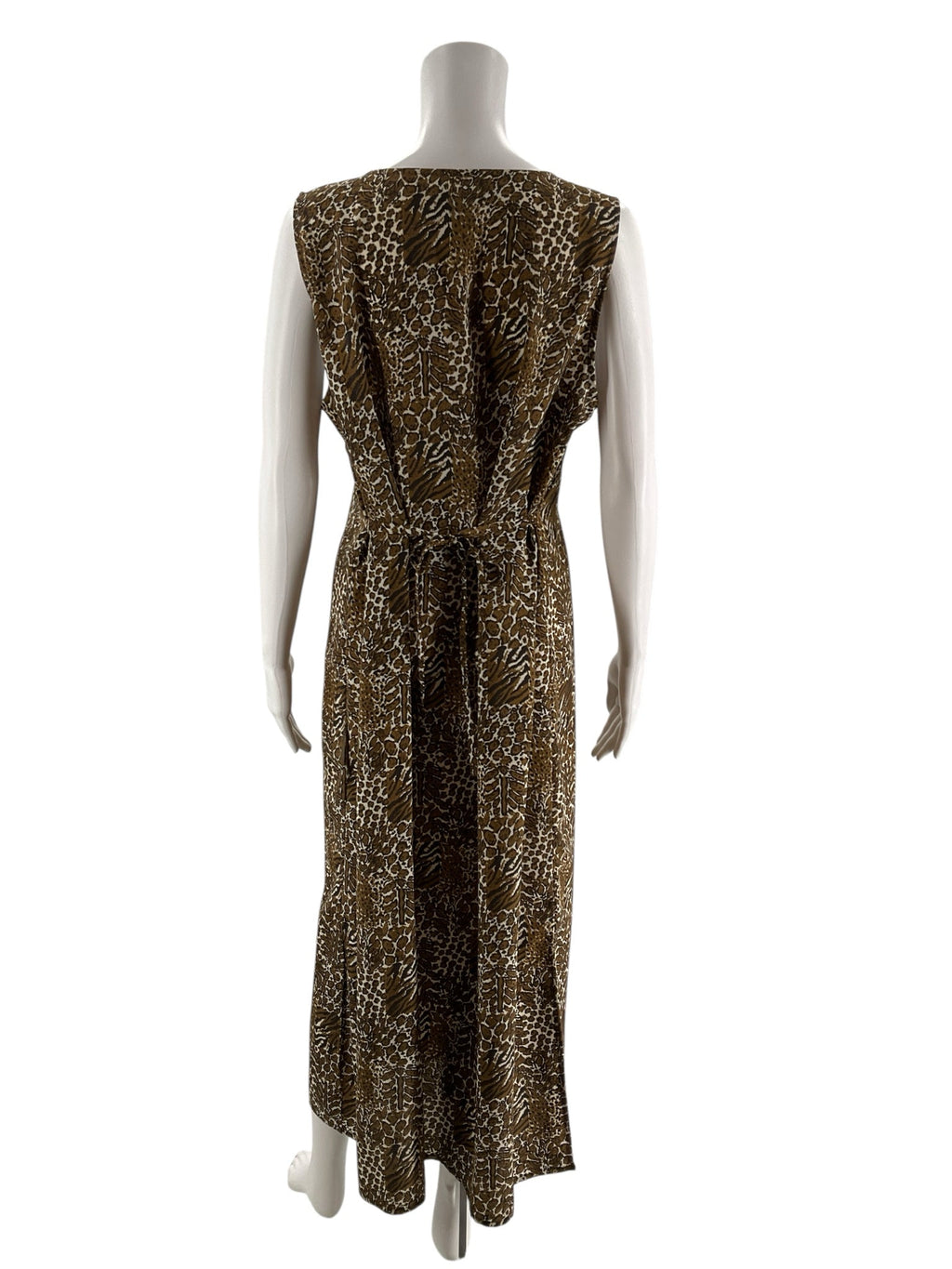 MPH Collection Brown Animal Pre-Owned Ladies Dress - Size Large