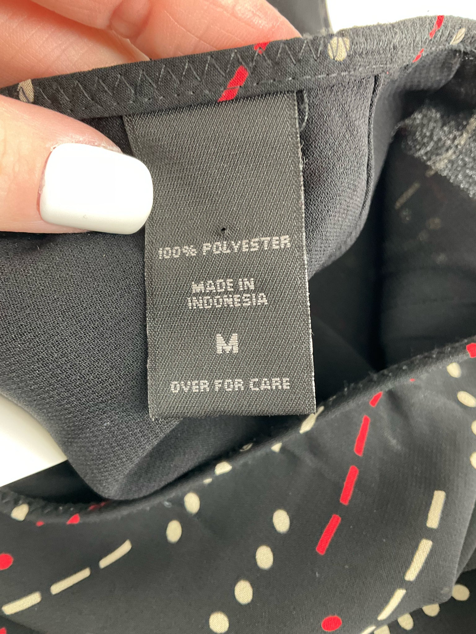 Express - Black/Tan/Red Dots Pre-Owned Ladies Skirt - Size Medium