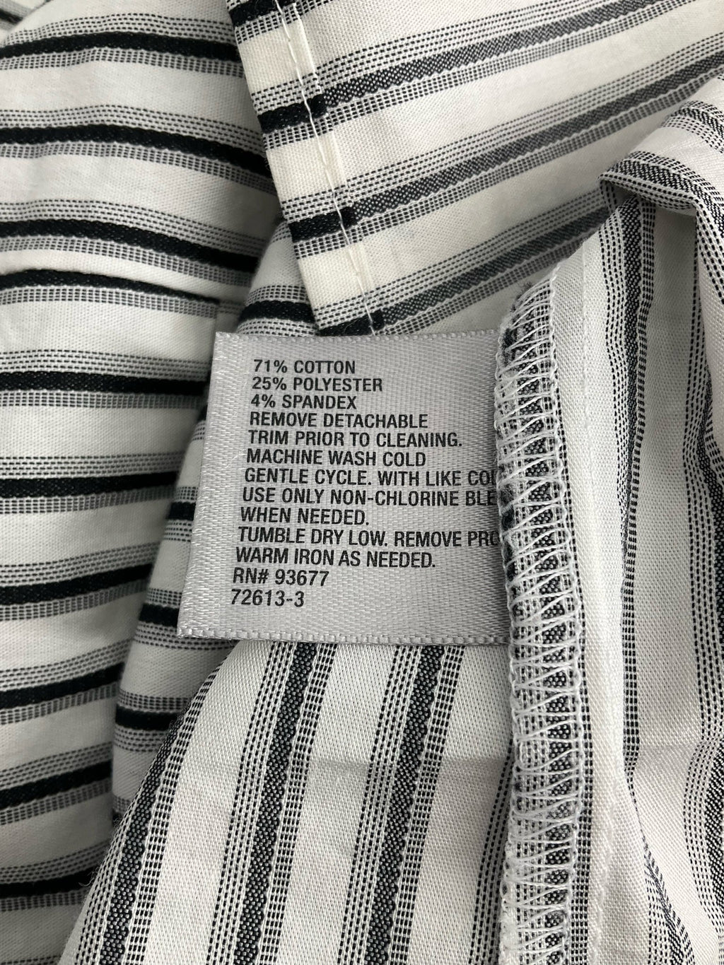 Worthington Black/White Stripe Pre-Owned Ladies Top - Size 1X