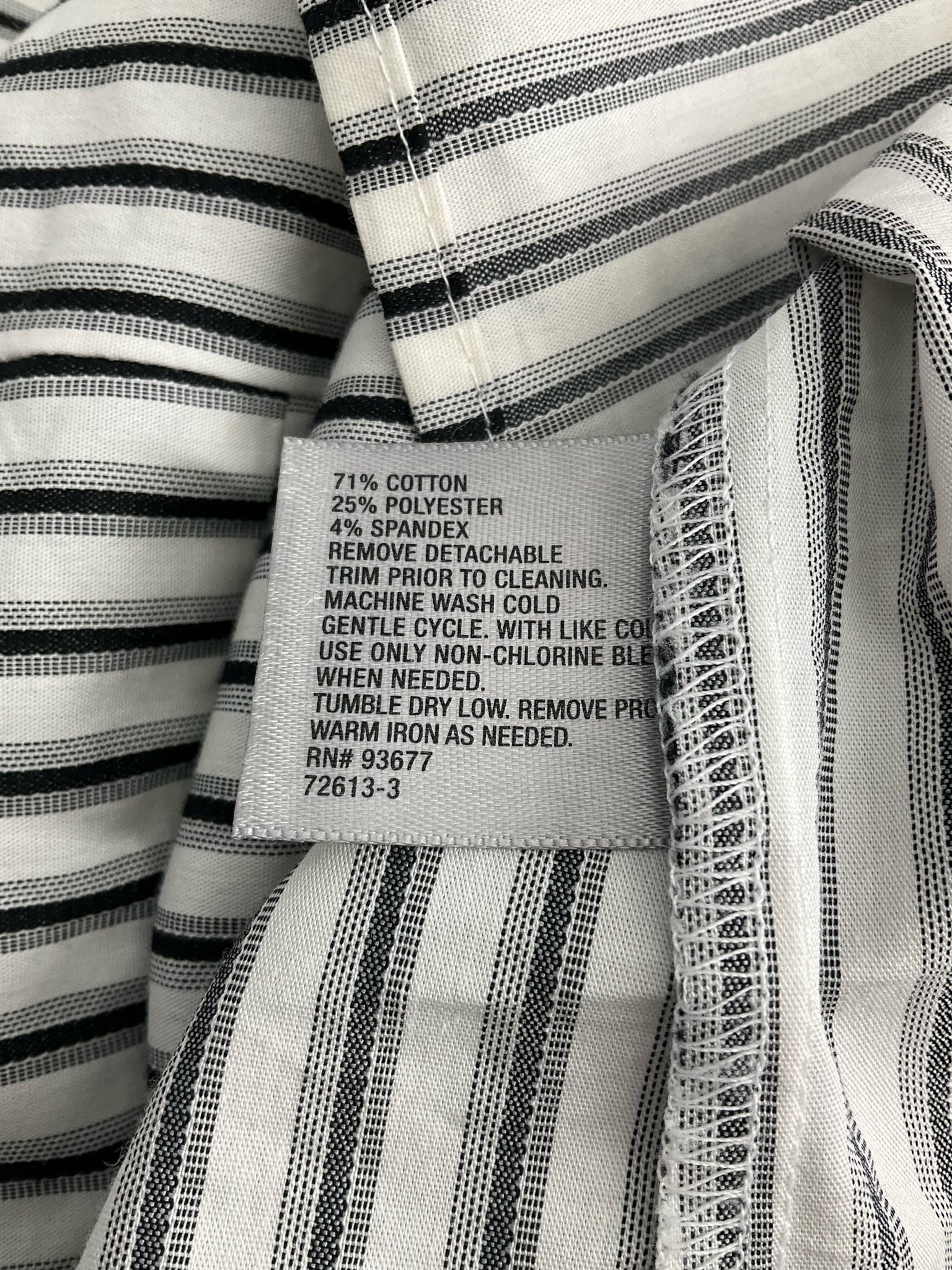 Worthington Black/White Stripe Pre-Owned Ladies Top - Size 1X