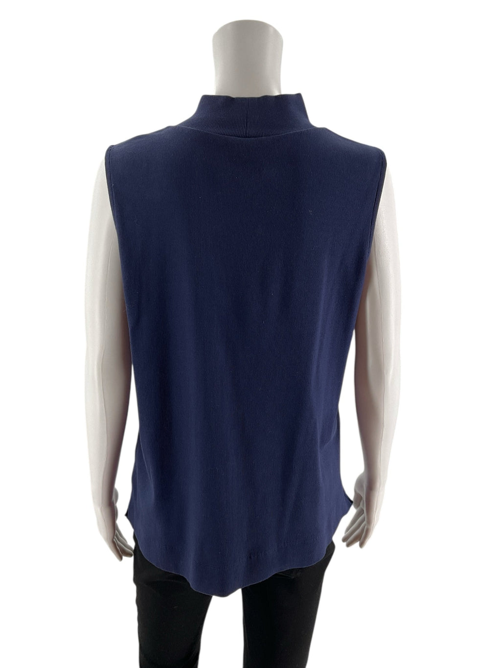 Isaac Mizrahi - Navy Solid Pre-Owned Ladies Casual Top - Size Large