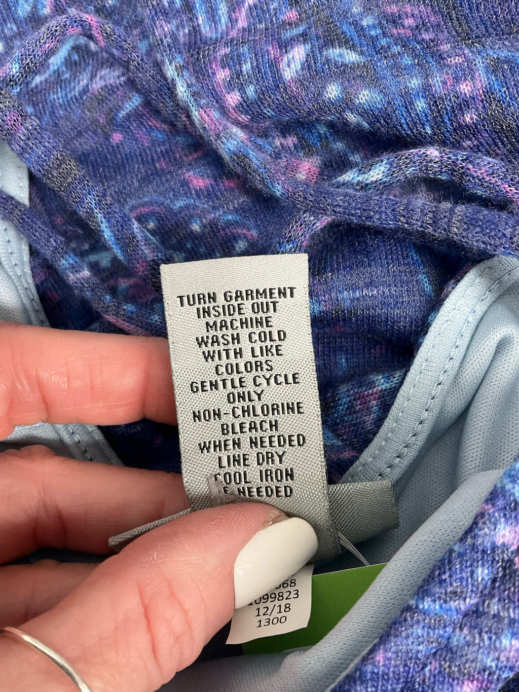 Catherines Blue/Purple Paisley Pre-Owned Ladies Casual Top -  Size 2X