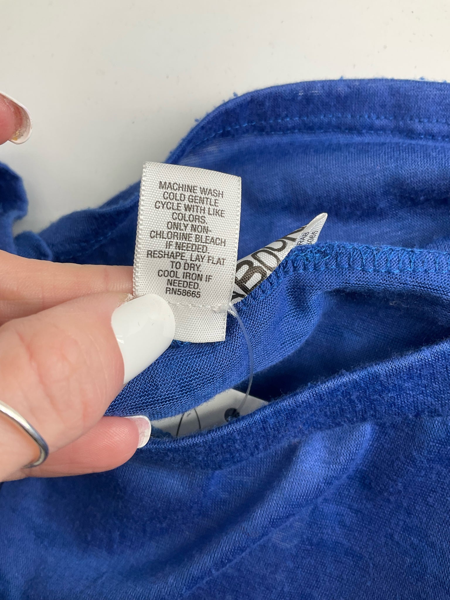 Abound - Heathered Blue Solid Pre-Owned Ladies Top - Size Medium