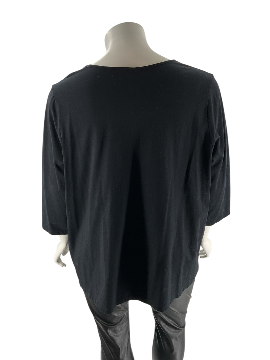 Catherine Black Solid Pre-Owned Ladies Top -  Size 3X
