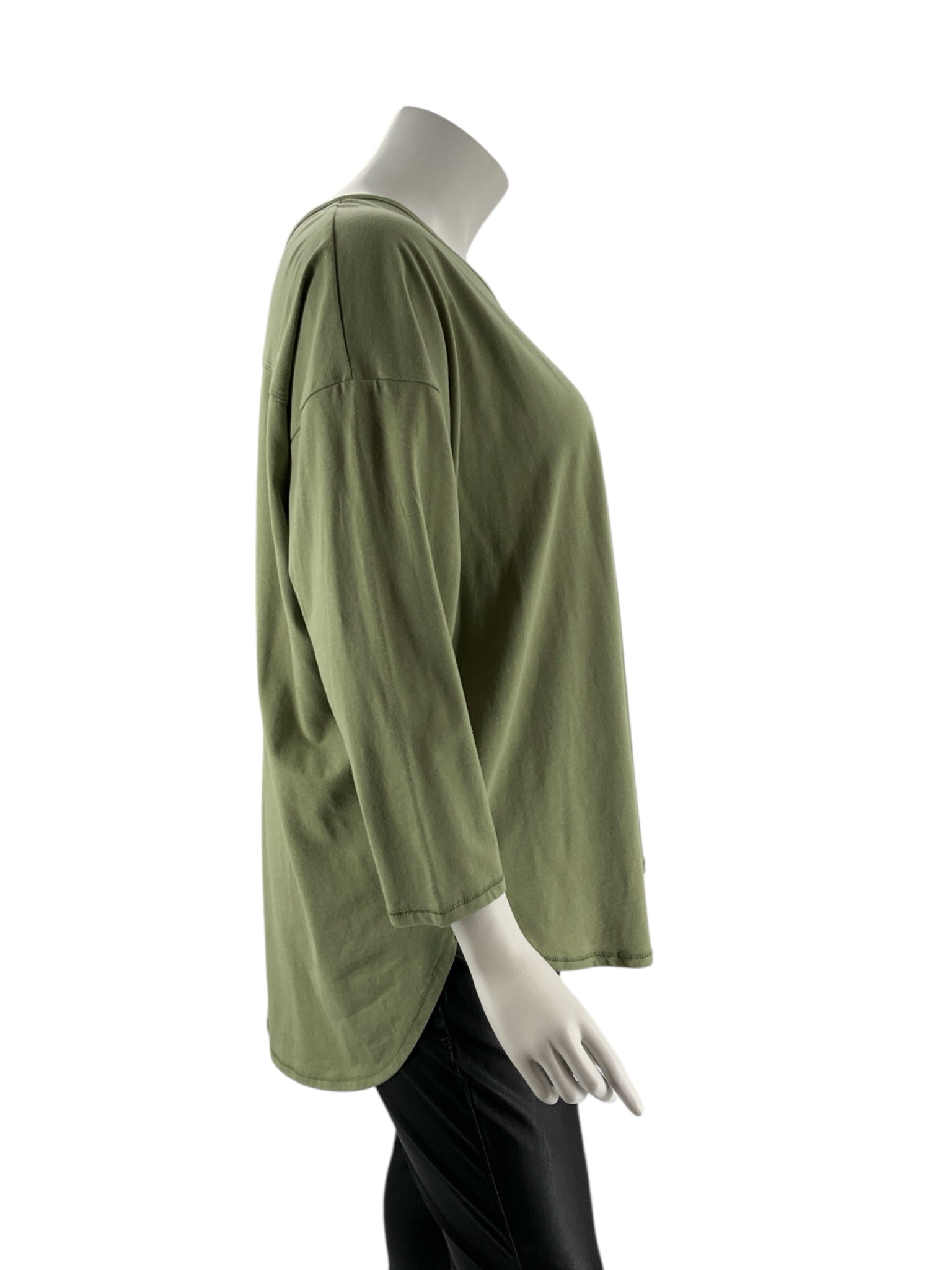 New Directions Olive Green Graphic Pre-Owned Ladies Top - Size 4X