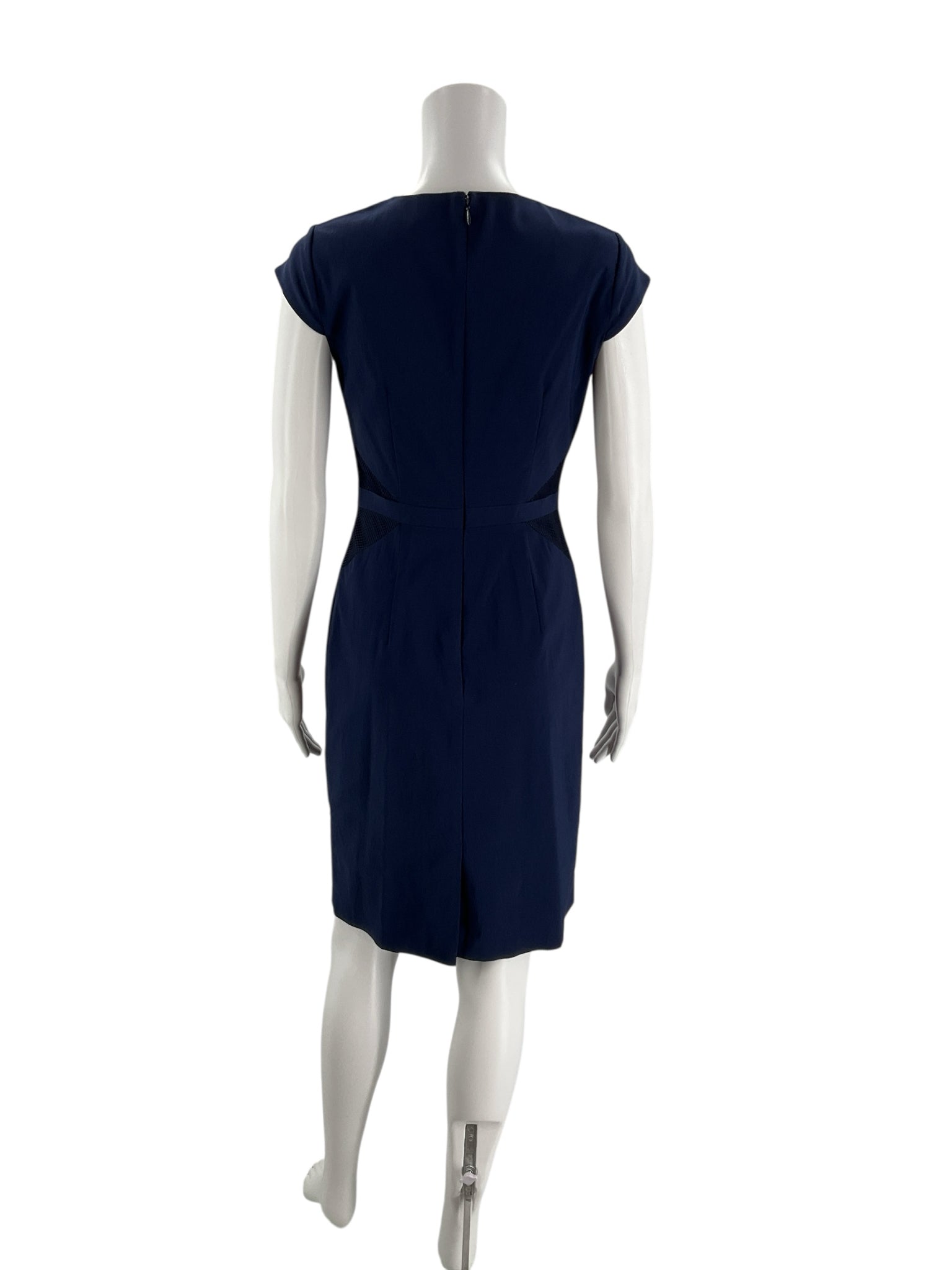Black Navy Mesh Pre-Owned Ladies Dress - Size 2