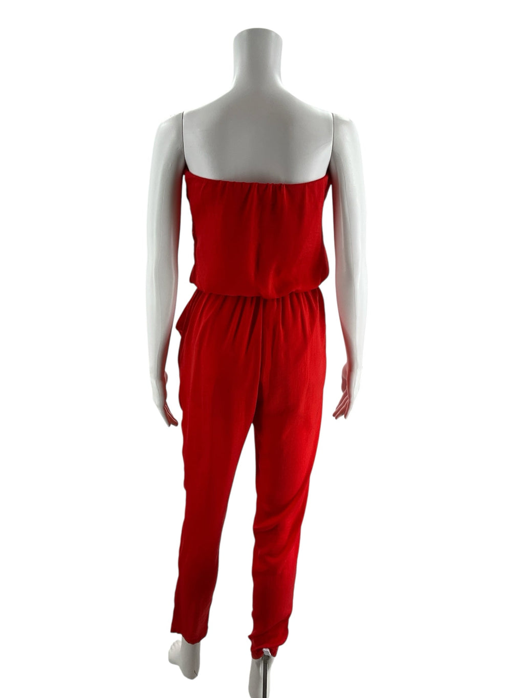 astr Orange/Red Solid Pre-Owned Ladies Jumpsuit - Size XS