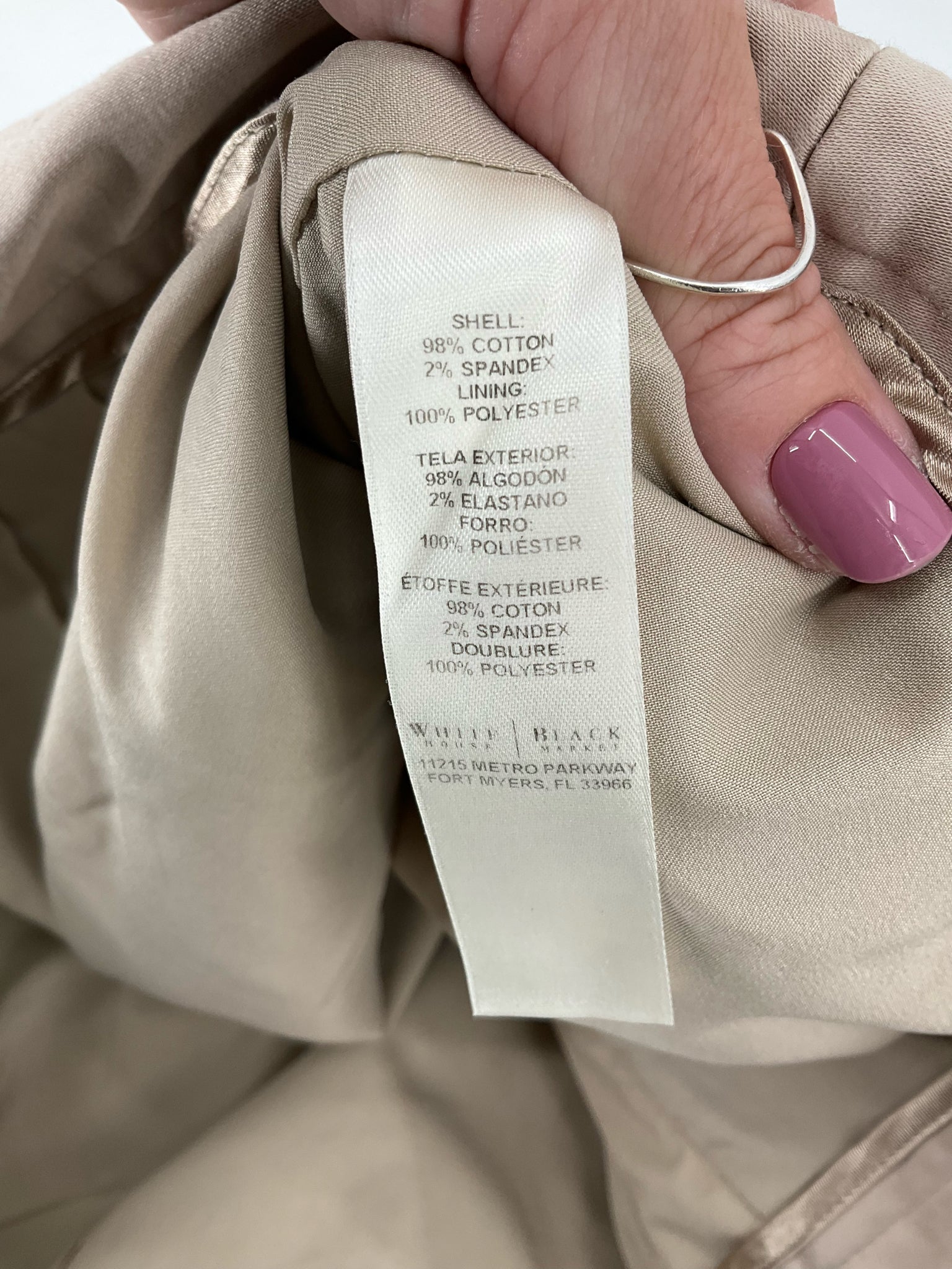 White House Black Market Khaki Pre-Owned Ladies Shorts - Size 10