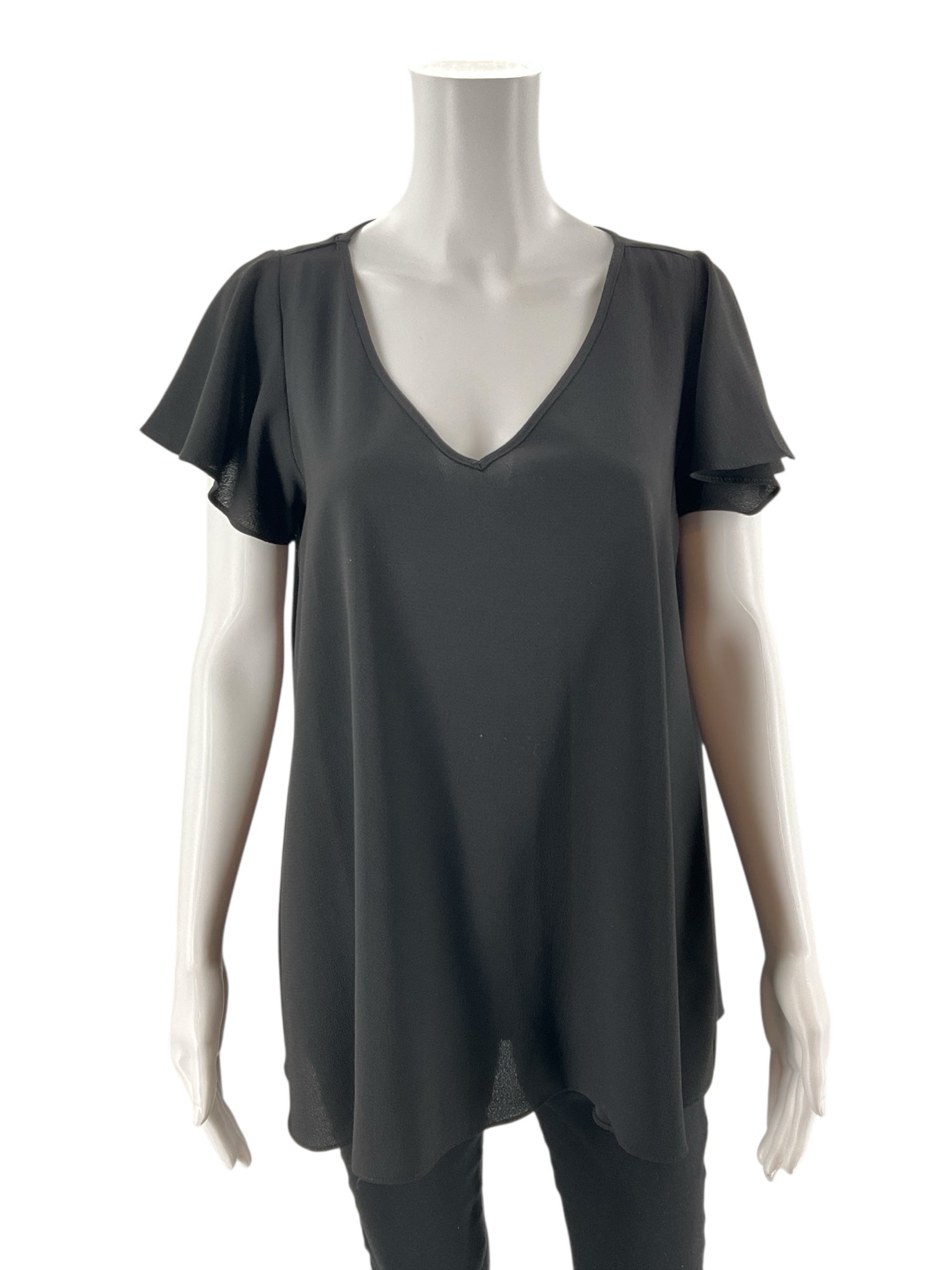 Buddy Love - Black Solid Pre-Owned Ladies Casual Top - Size XS