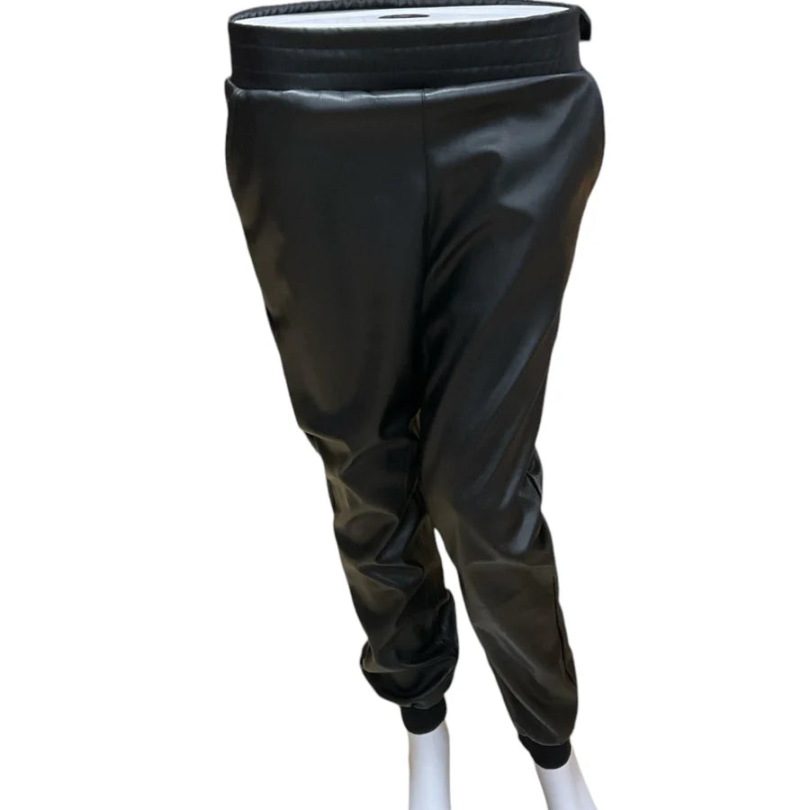 RD Style Black Faux Leather Pre-Owned Ladies Pants - Size XS