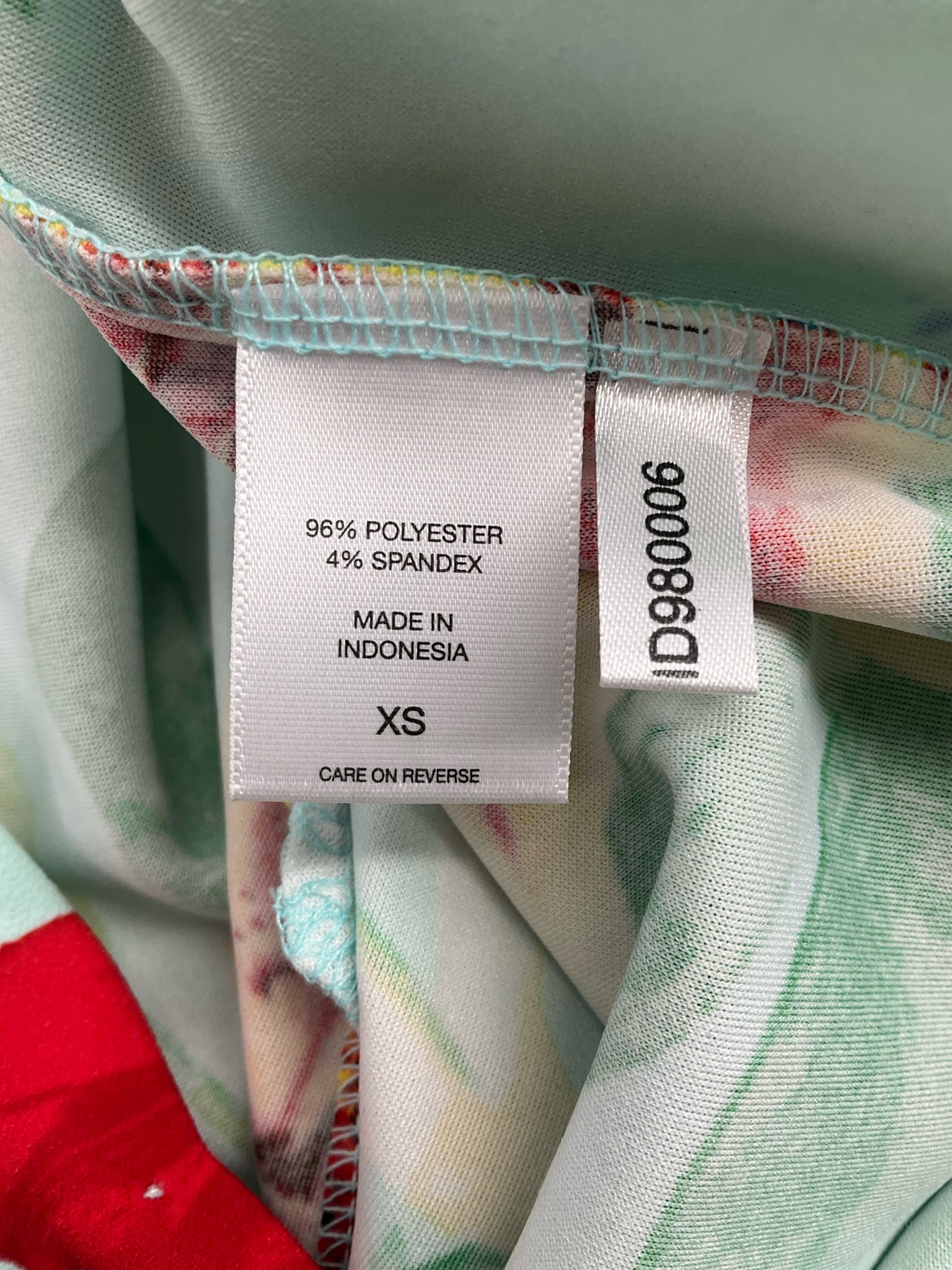 New York & Co Aqua/Red/Yellow Floral Pre-Owned Ladies Dress - Size XS