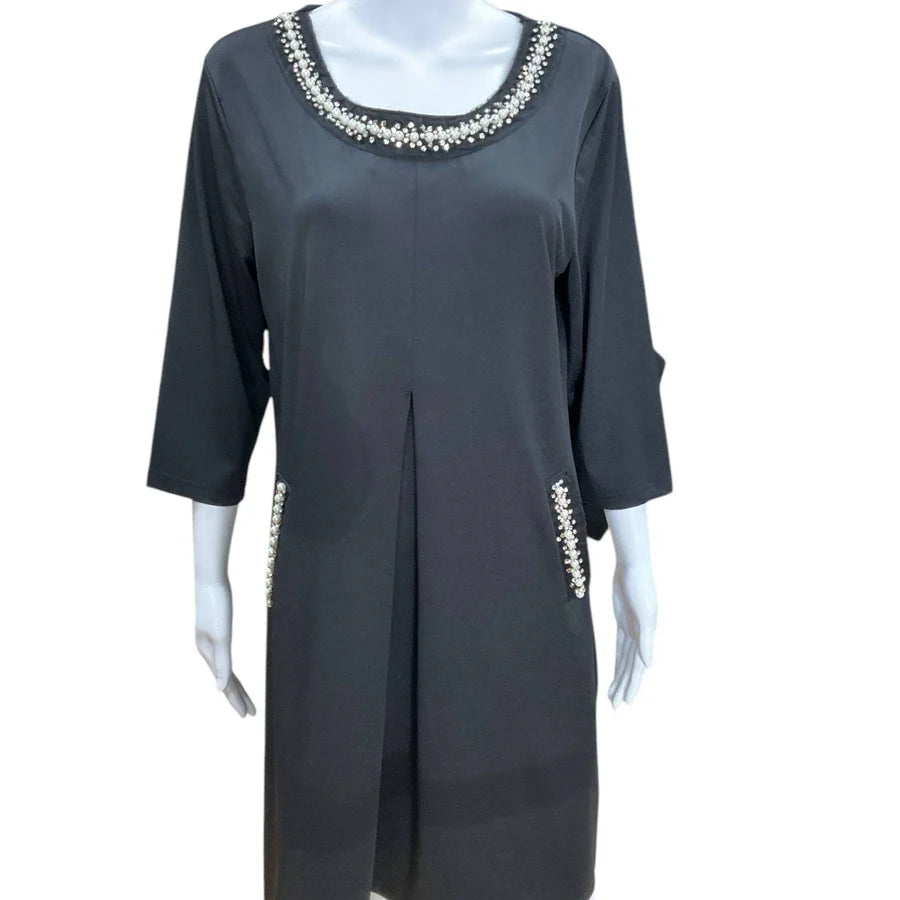 Tracy Negoshian Black Sold Ladies Pre-Owned Dress - Size Medium