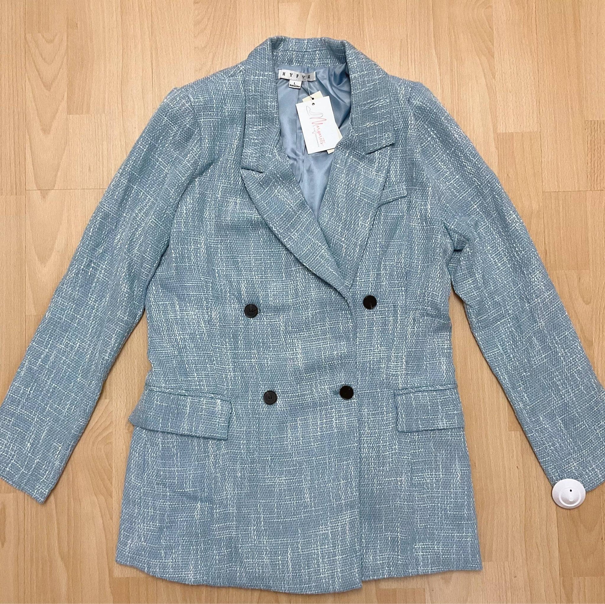 HYFVE Blue Pre-Owned Ladies New with Tags Blazer - Size Large - Margaret’s Fine Consignment
