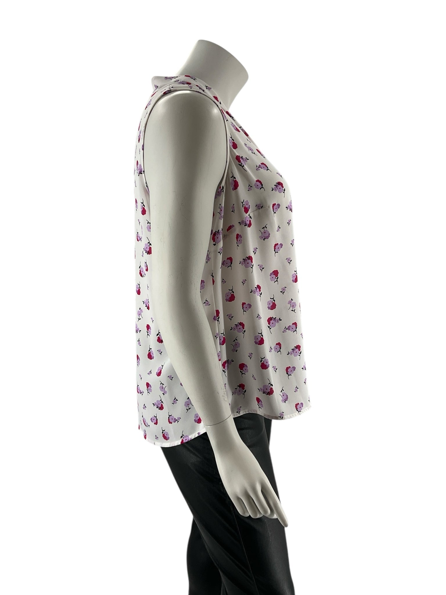 bar 111 White/Pink/Purple Floral Pre-Owned Ladies Sleeveless Top - Size 2X