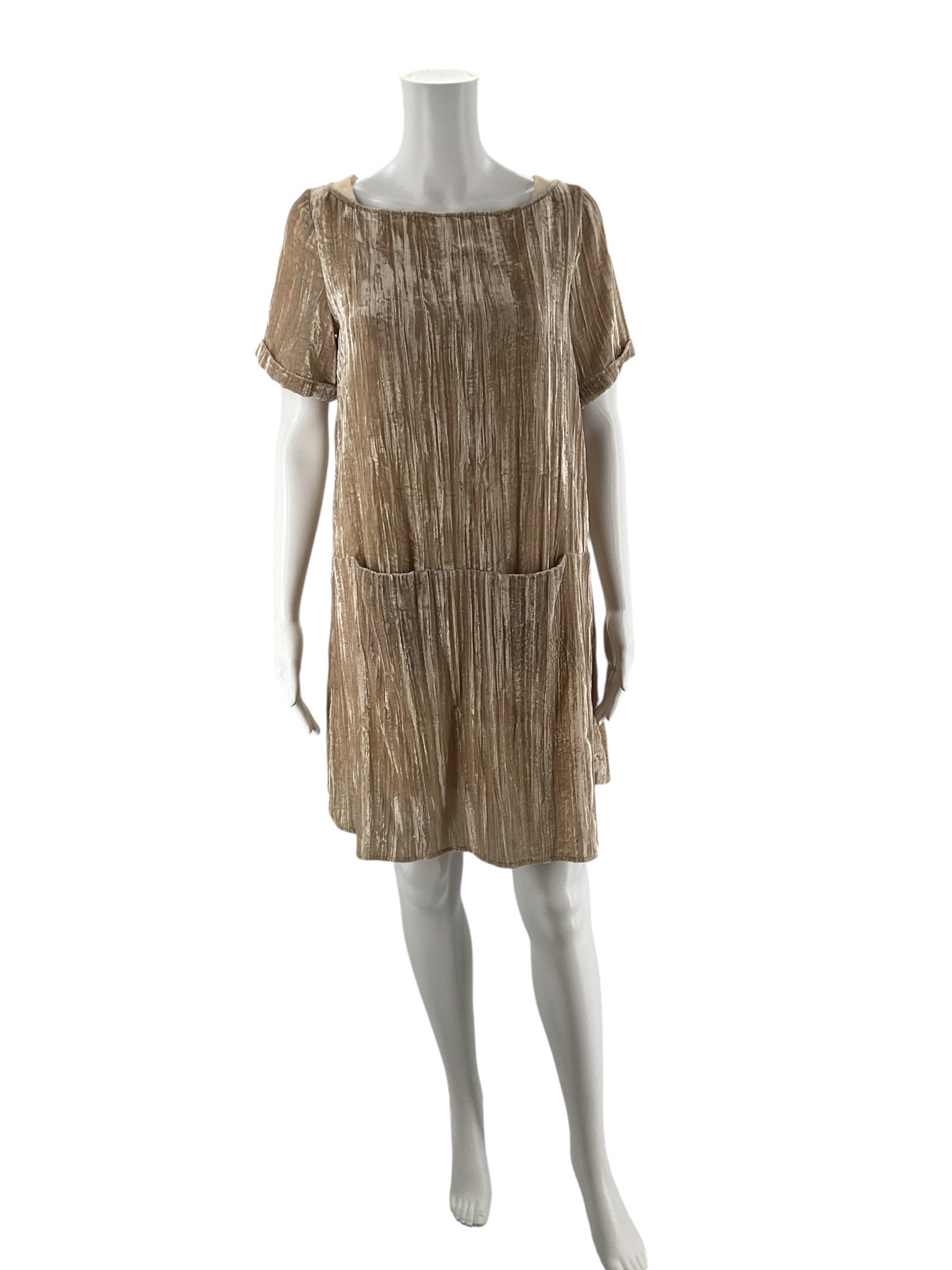 Floreat Cream Velvet Pre-Owned Ladies Dress - Size XS