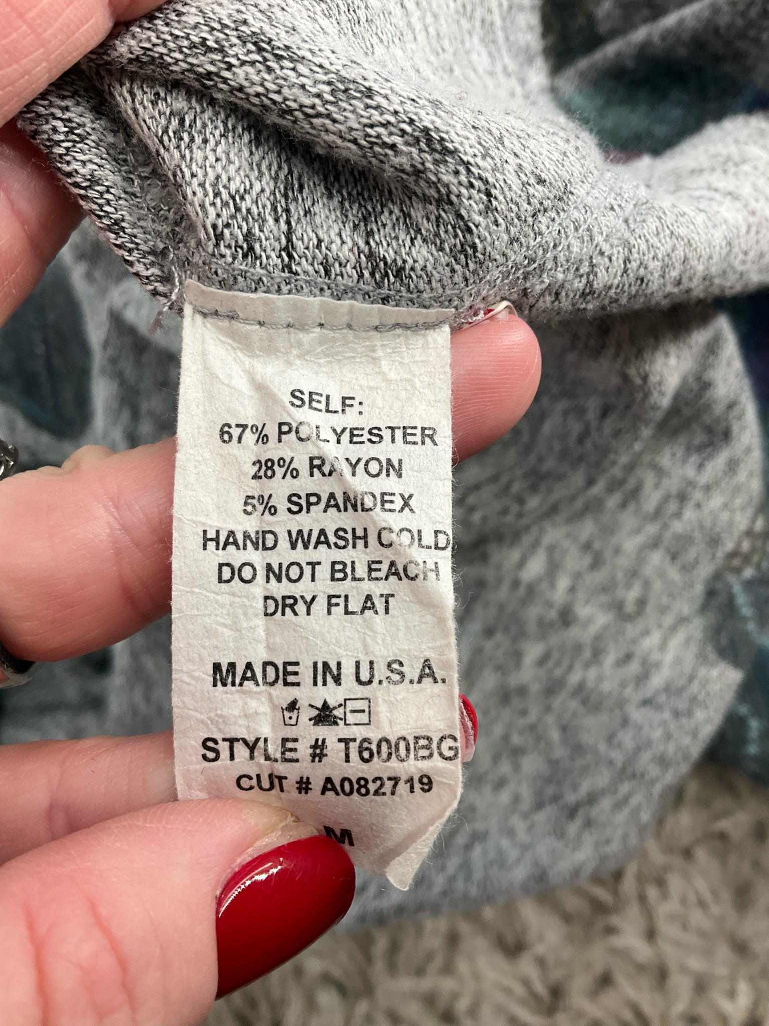 Inoah - gray/multi Print Pre-Owned Ladies Casual Top - Size Medium