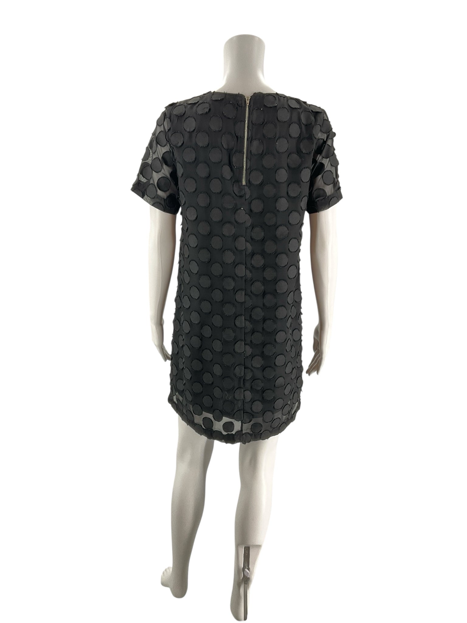 Entro Black Circles Pre-Owned Ladies Dress - Size Small