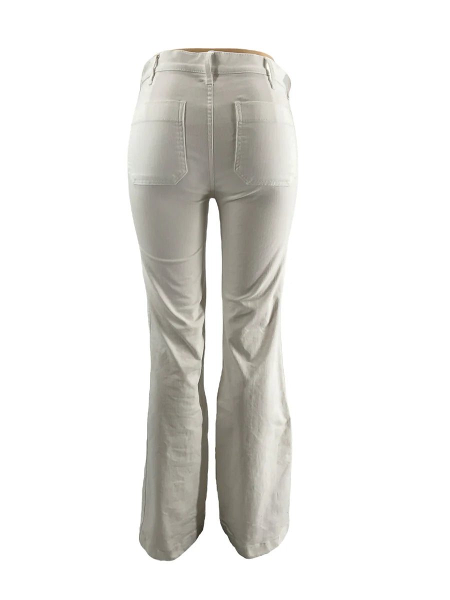 Gap White High-Rise Flare Jeans – Size 4, Excellent Condition