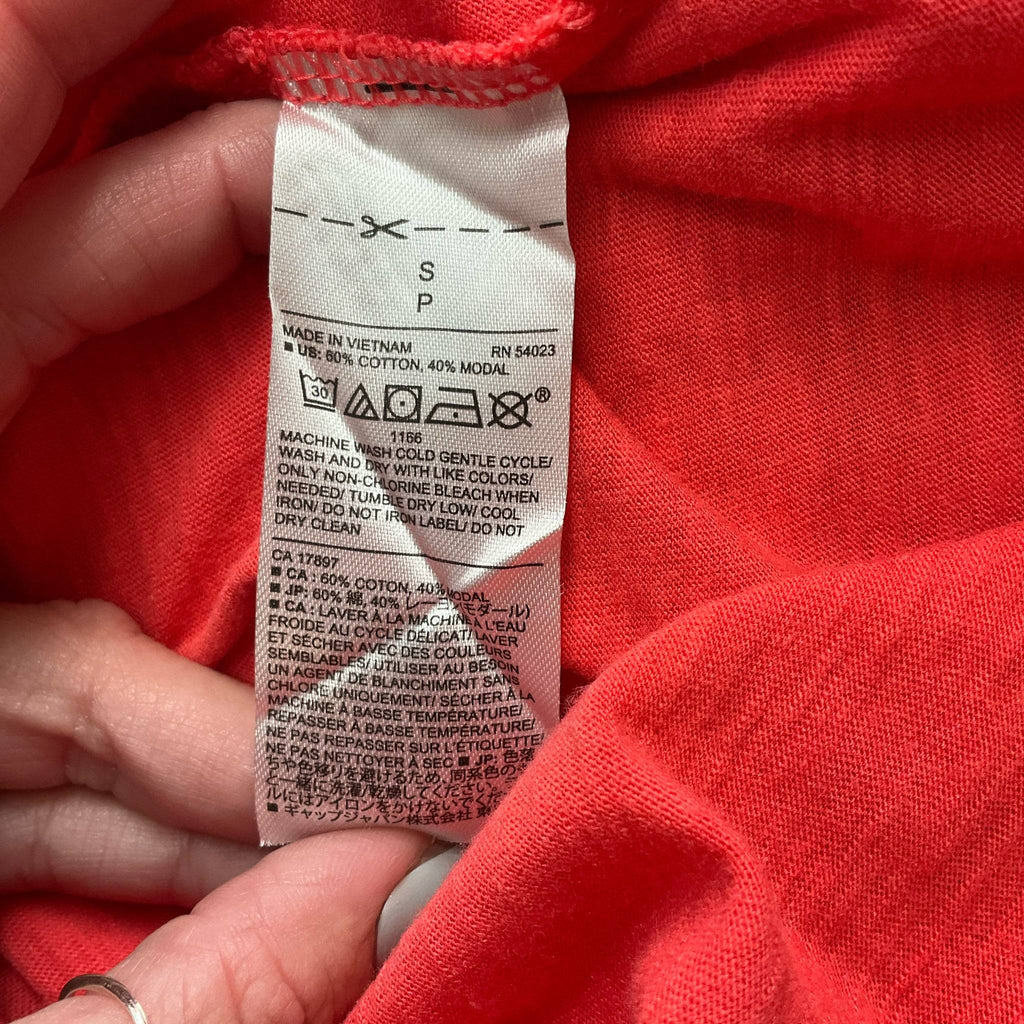 Banana Republic Coral Solid Top - Size Small - Margaret’s Fine Consignment