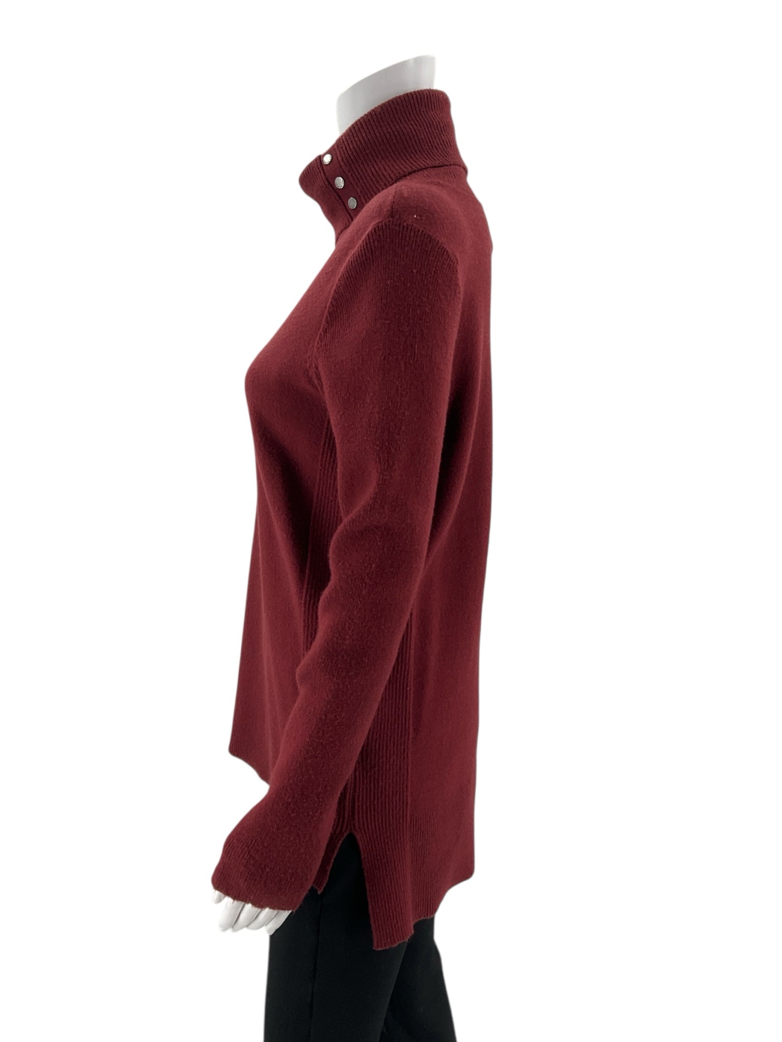 Calvin Klein -  Burgundy Solid Pre-Owned Ladies Casual Top - Size M