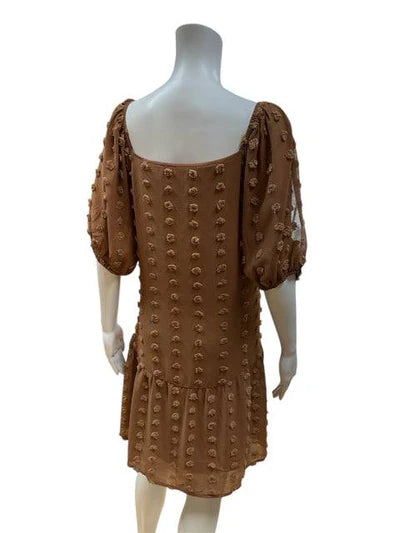 Listicle Terracotta Dot Pre-Owned Ladies Dress - Size Large