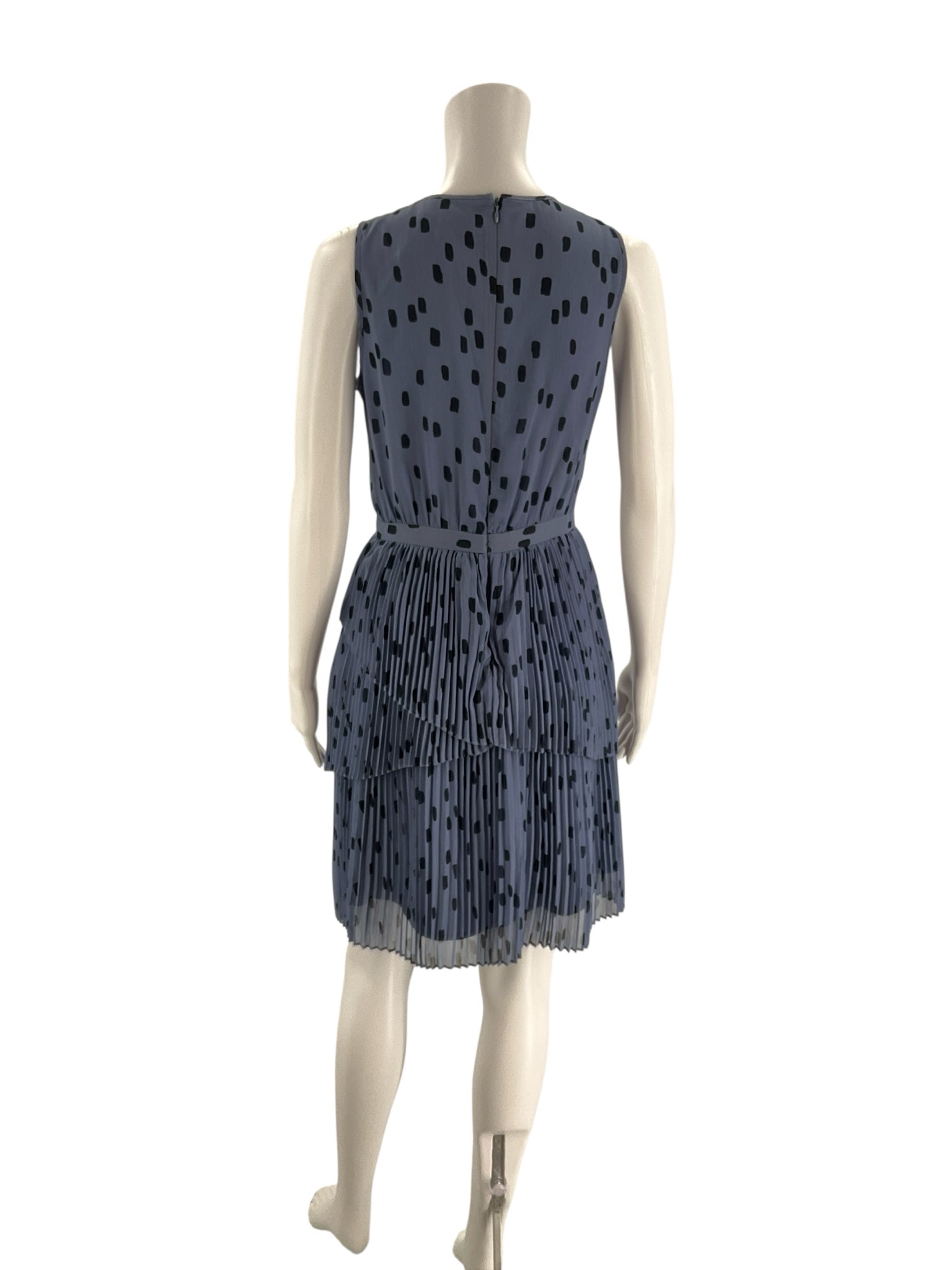 Banana Republic Blue/Black Print Pre-Owned Ladies New With Tags Dress - Size 2