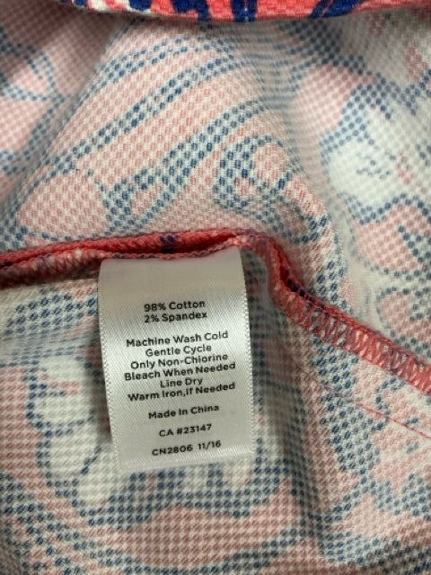 Talbots Coral/Blue Floral Pre-Owned Ladies Dress - Size 6