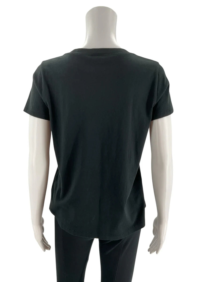 Madewell Black Solid Short Sleeve Top – Size Small, Excellent Pre-Owned