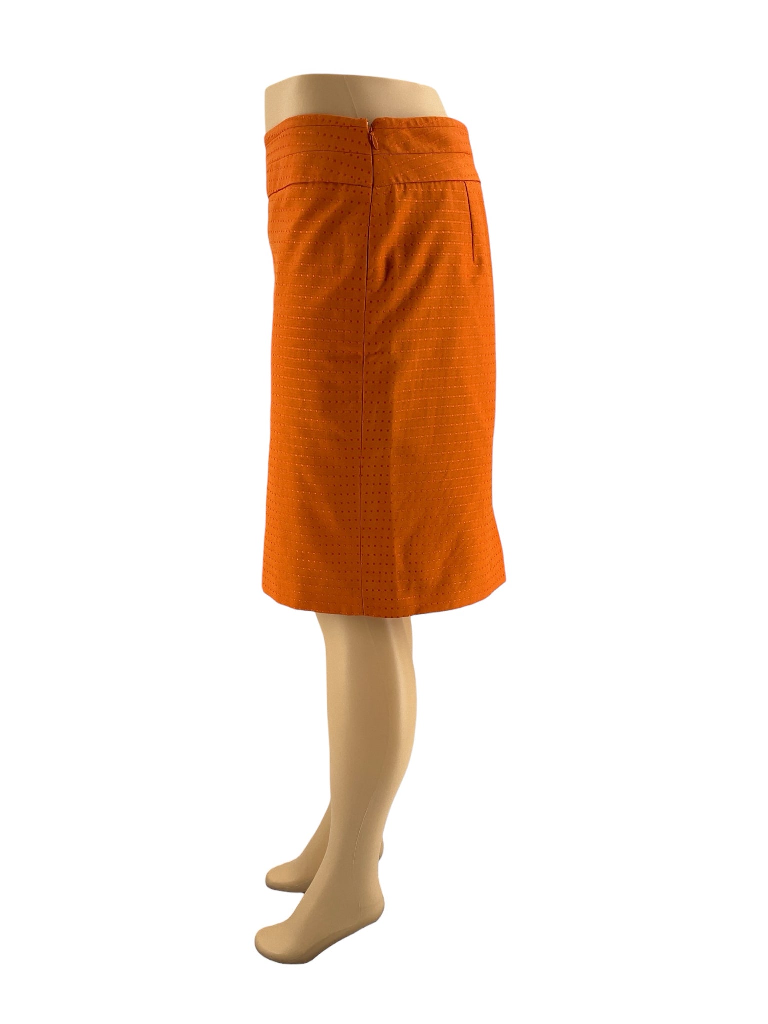The Limited - Orange Textured Pre-Owned Ladies Skirt - Size 8