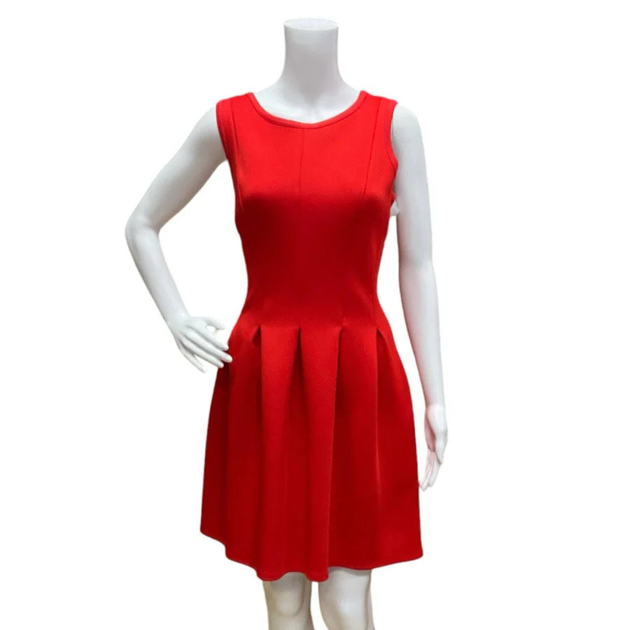 Ann Taylor Red Solid Pre-Owned Ladies Dress - Size 4
