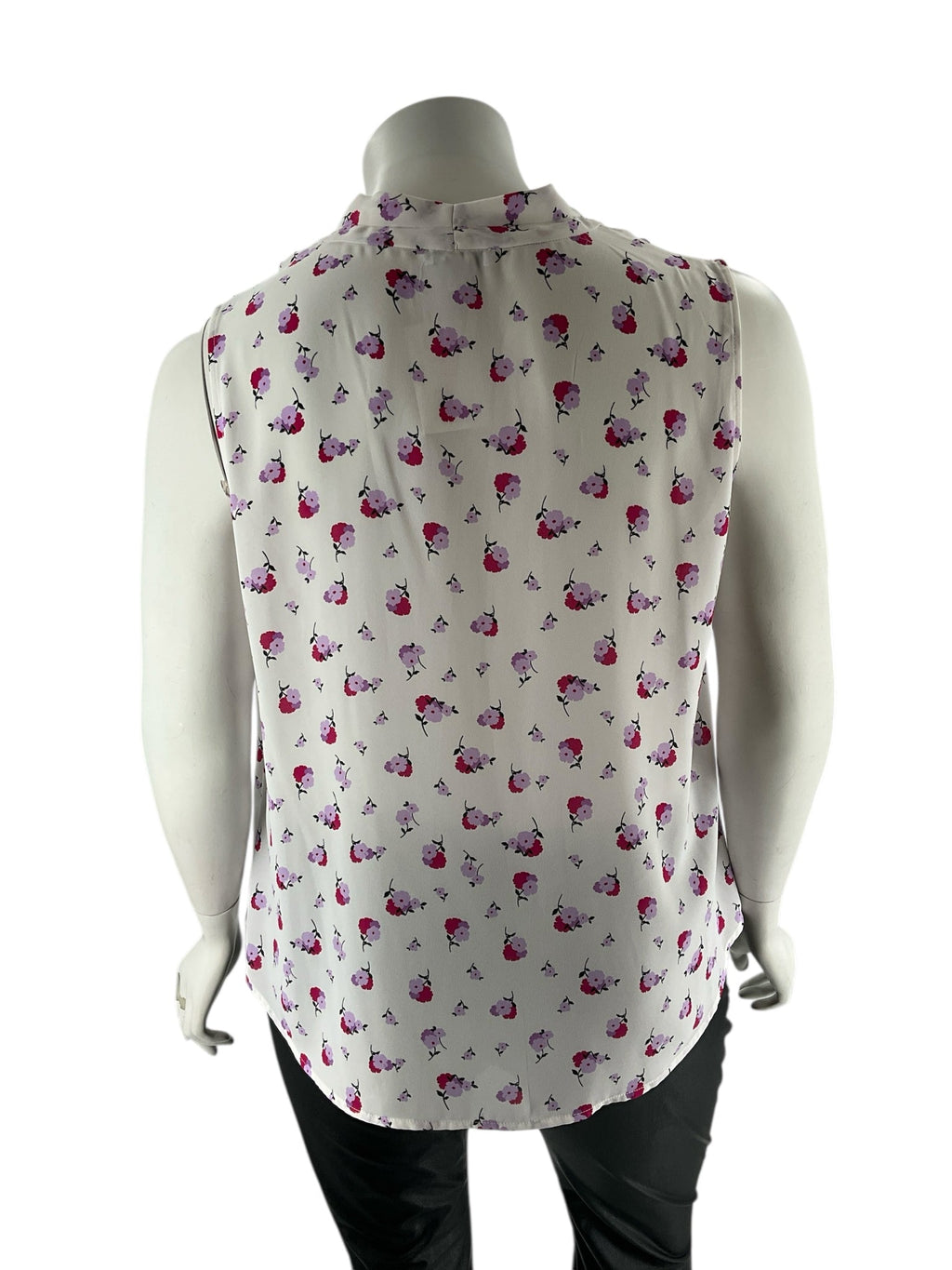 bar 111 White/Pink/Purple Floral Pre-Owned Ladies Sleeveless Top - Size 2X