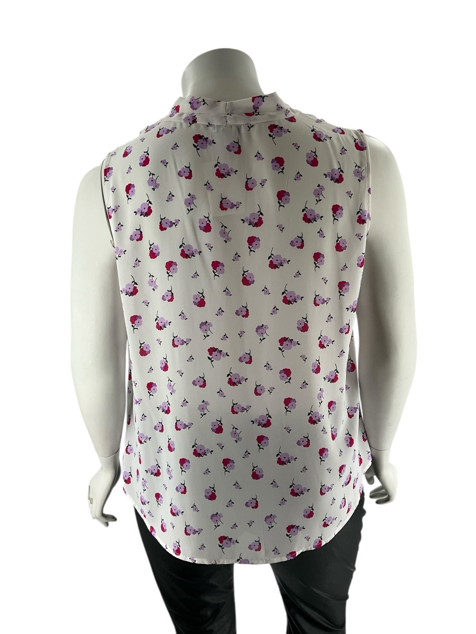 bar 111 White/Pink/Purple Floral Pre-Owned Ladies Sleeveless Top - Size 2X