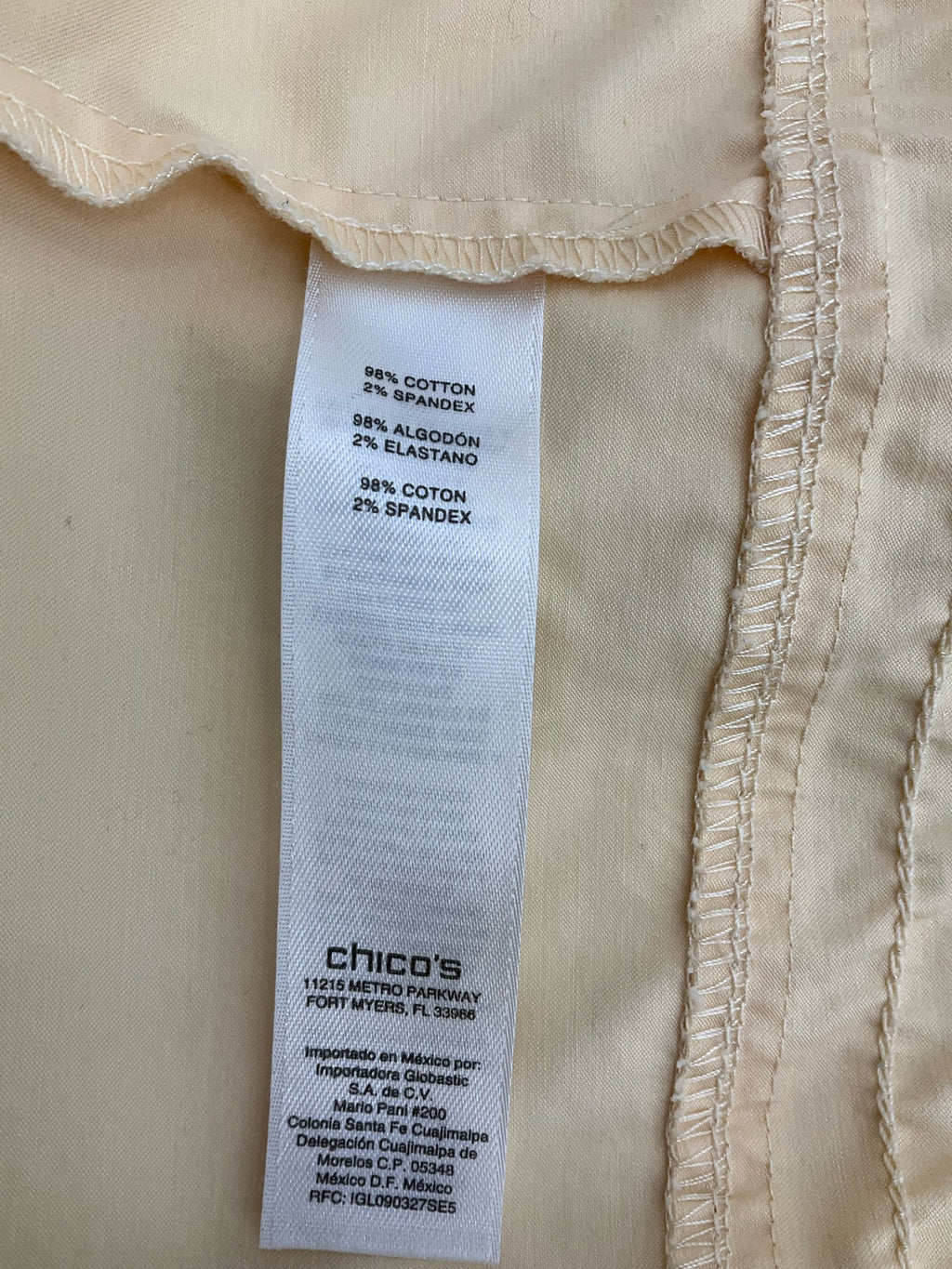 Chico Yellow Pre-Owned Ladies Jacket - Size Medium